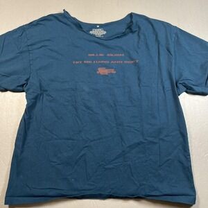 Billie Eilish Shirt Mens Medium Blue Hit Me Hard And Soft Tour Concert 2024 Tee